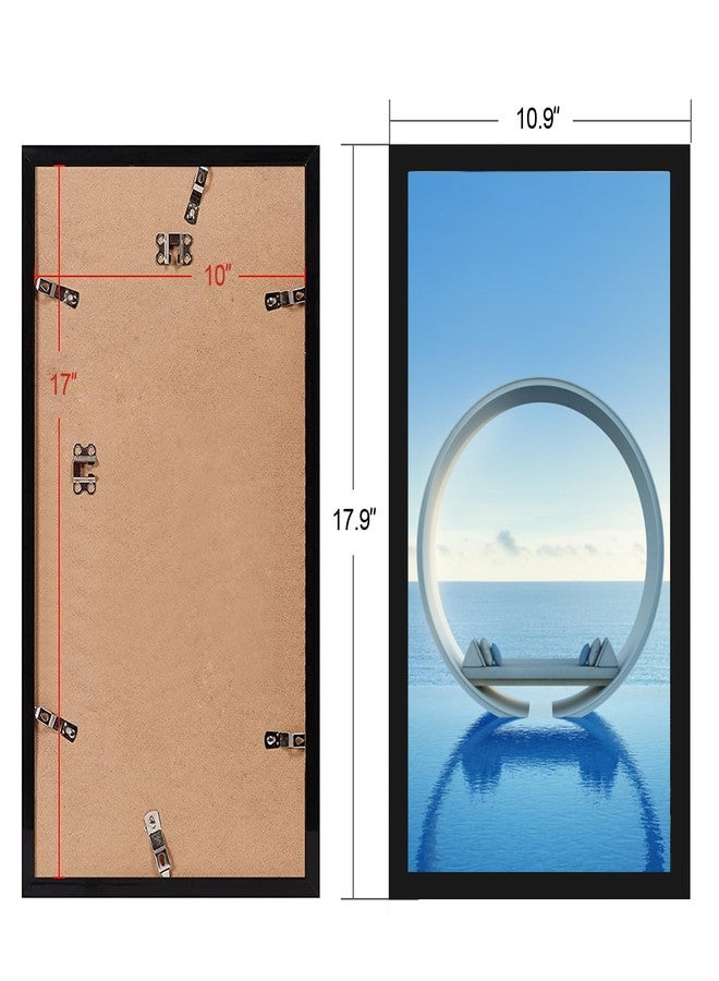 MENNTHUI 10x17 Black Picture Frame, Wall Mounting Horizontally or Vertically, Decoration for Photos, Paintings, Posters, Artwork - Image 3